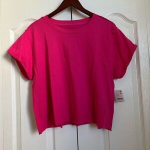 NWT We The Free Short-Sleeve Boxy Tee in Hot Magenta